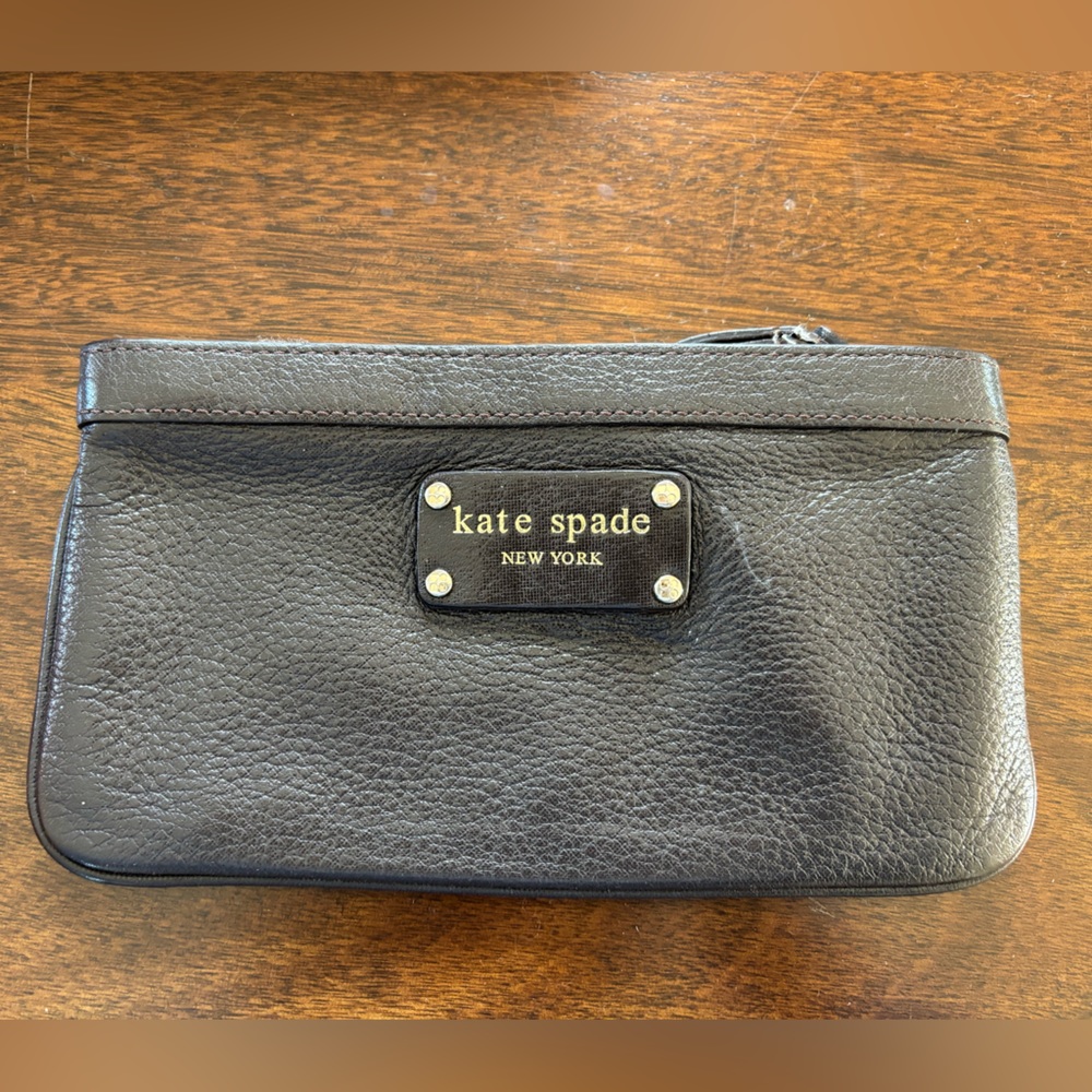 Kate Spade Brown Shimmer Leather Wristlet